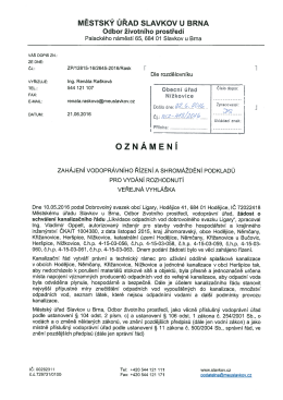 Oznámení - zahá