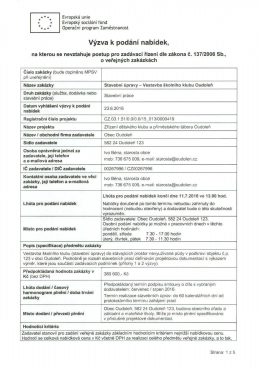 výzva k podání nabídek_ŠK_Oudoleň