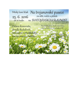 Page 1 Y A A $ / Dětský lesní klub Na troj anovské paseCe 25 H 6