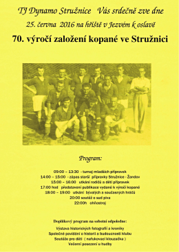 70 let fotbalu ve Stružnici