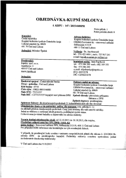 Page 1 OBJEDNÁVKA-KUPNÍ SMLOUVA č. KRPU