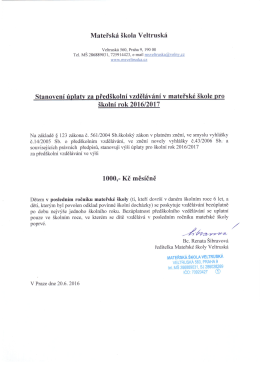 ZDE - Mateřská škola Veltruská 560