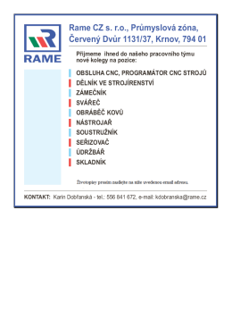 Bez názvu - Rame.CZ sro