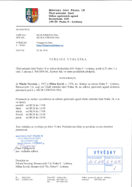 Př&iacute;loha 1 - Praha 18 Letňany