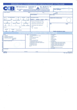 Žádanka gyneoklogycká cytologie