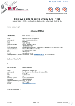 Smlouva o dílo na servis