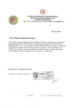 Zah&aacute;jen&iacute; Disc. řizen&iacute;