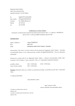 Veřejná vyhláška - oznámení o možnosti převzít písemnost
