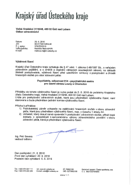 psychiatrick&aacute; sestra pro &uacute;zem&iacute; okresu Louny a Chomutov