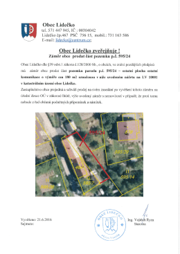 Page 1 Obec Lidečko tel. 571 447 945, IČ : 00304042 Lidečko čp