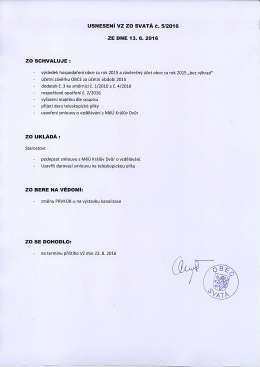 Usnesení VZ 5-2016