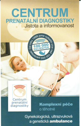 registraci - Centrum prenatální diagnostiky