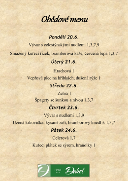 Obědové menu