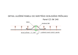 Panel CZ-JW 240 DETAIL ULOŽENÍ PANELU DO SKRYTÉHO