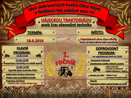 TRAKTORIÁDA dne 18.6.2016 v obci Hájek