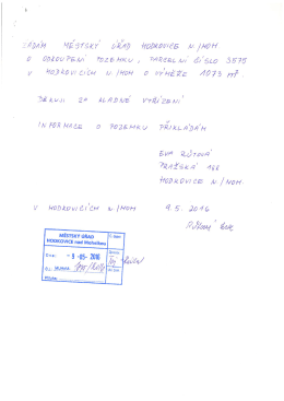 5 a) Prodej pozemku č 3575 k ú Hodkovice n M