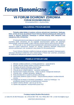 rada programowa - Forum Ekonomiczne