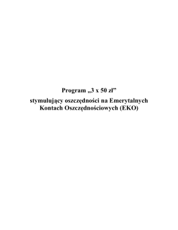 Program „3 x 50 zł” - Komisja Nadzoru Finansowego