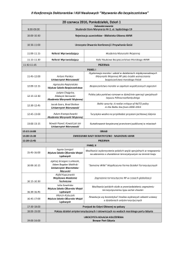 Program II Konferencja Doktorantów i Kół Naukowych