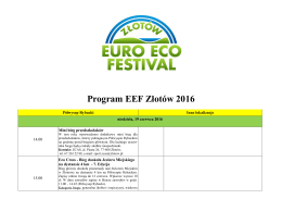 szczegółowy program euro eco festival złotów 2016