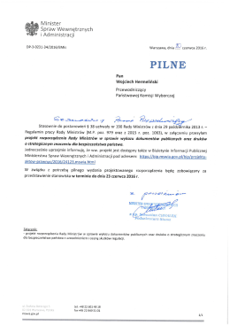 Pismo - PKW - Biuletyn Informacji Publicznej MSWiA