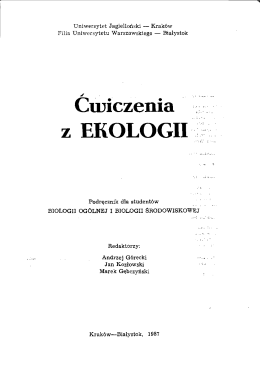 3.3. Metabolizm zwierząt - Uniwersytet Jagielloński