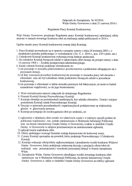 Załącznik do Zarządzenia