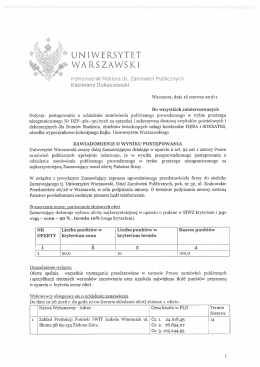 Więcej - Dział Zamówień Publicznych