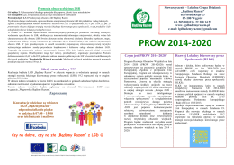 PROW 2014-2020 - LGD Bądźmy Razem