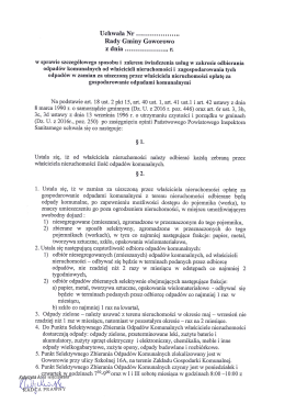 w spr. szczegółowego sposobu i zakresu
