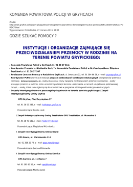 Generuj PDF - Komenda Powiatowa Policji w Gryficach