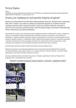 Policja Śląska Znamy już najlepszych policjantów śląskiej drogówki