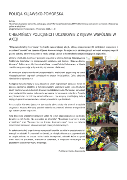 policja kujawsko-pomorska chełmińscy policjanci i uczniowie z