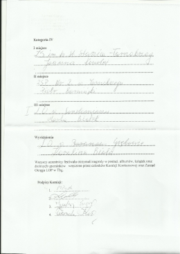 Page 1 Kategoria IV I miejsce * 4-4-4-1-…-..……. ------ |- -
