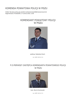 Generuj PDF - Komenda Powiatowa Policji w Piszu