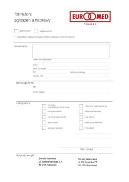 formularz naprawy - EUR-MED