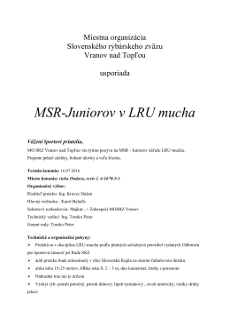 MSR juniori - LRU