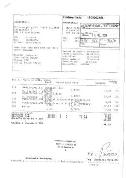 Page 1 Dodávatel : Centrum polygrafických služieb Sklabinská 1