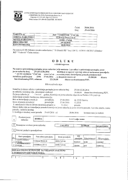 29.06.2016. ЈН 064 - Одлука о додели уговора (набавка моторног