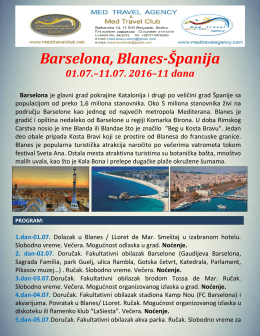 Barselona Jul 2016 - Med travel agency