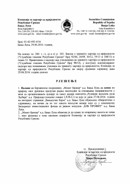 Page 1 Комисија за хартије од вриједности Securities