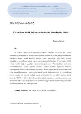 PDF İndir - Journal of History Culture and Art Research