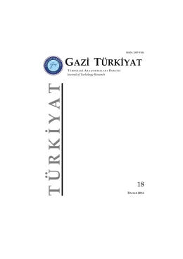 T Ü RK İ YAT - Gazi Üniversitesi