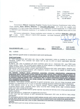 Page 1 T.C. ONDOKUZMAYIS ÜNİVERSİTESİ ZİRAAT FAKÜLTESİ