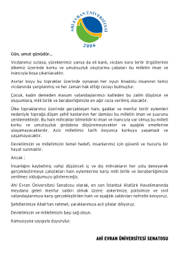 Page 1 Gün, umut günüdür... Vicdanımız sızlasa, yüreklerimiz yansa