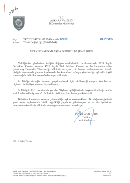 Valilik onay yazısı ve değişiklik talebi