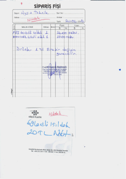 Muzom Işıldak (C A Pil Elektrik) 28.06.2016 189 KB