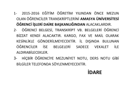 idare - Amasya Üniversitesi