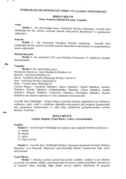Temizlik Hizmetleri Yönetmeliği