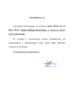 INFORMACJA